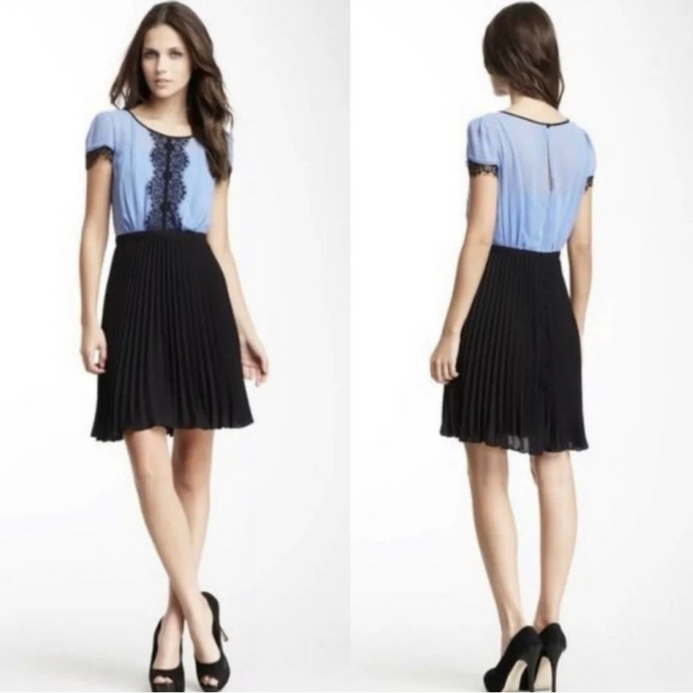 Max And Cleo Women's Pleated
Dress Blue/Black Color With Lace